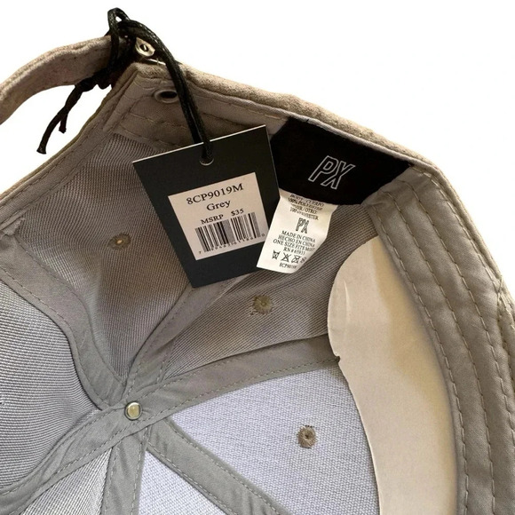 PX clothing Grey Baseball Cap Velvet NWT - Picture 3 of 5